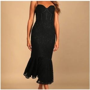 NWT Lulus Black Lace Dress